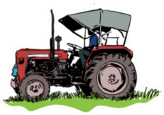 Tractor Illustration Sticker