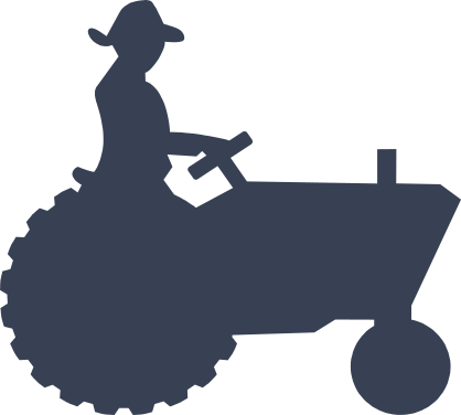 Tractor With Farmer Sticker
