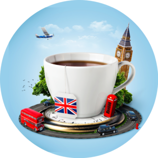 Traditional Afternoon Tea And Famous Symbols Of England UK Sticker