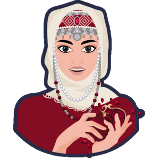 Traditional Armenian Woman Sticker 