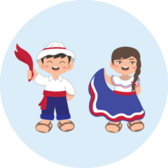 Traditional Clothing Cartoon Sticker