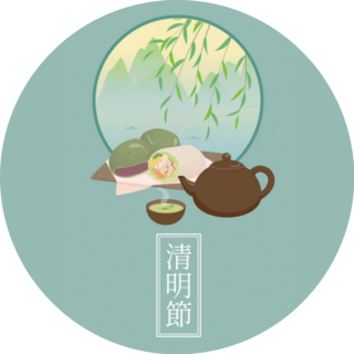 Traditional Green Tea Poster Teapot Sticker