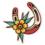 Traditional Horseshoe Tattoo Art Sticker