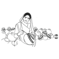 Traditional Indian Pottery Sticker