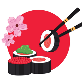 Traditional Japanese Sushi Sticker