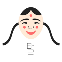 Traditional Korean Mask Sticker