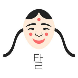 Traditional Korean Mask Sticker
