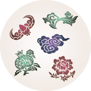 Traditional Lucky Symbols Sticker