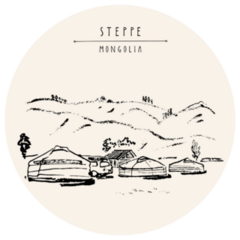 Traditional Mongolian Dwellings Steppe Sticker