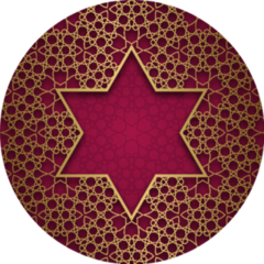 Traditional Ornamental Background With Star Of David Sticker