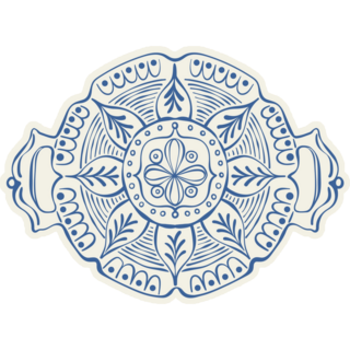 Traditional Plate Sticker