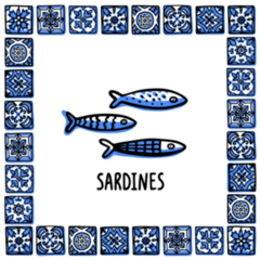 Traditional Portuguese Sardines Sticker