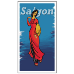 Traditional Vietnamese Saigon Woman Sticker