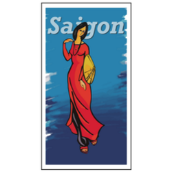Traditional Vietnamese Saigon Woman Sticker