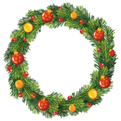 Traditional Winter Wreath Sticker
