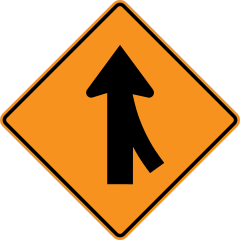Traffic Joining From Left Sticker