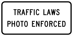 Traffic Laws Photo Enforced Sticker