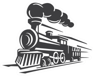 Train Icon Flat Art Illustration Sticker