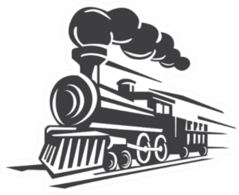 Train Icon Flat Art Illustration Sticker