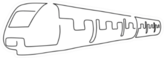 Train Line Drawing, Illustration Design Sticker