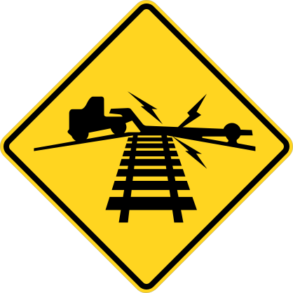 Train Tracks On A Hill Sticker
