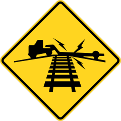 Train Tracks On A Hill Sticker