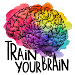Train Your Brain Beautiful Colorful Sticker