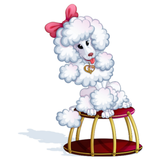 Trained Poodle Sticker