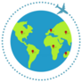 Travel Around The World Art Sticker