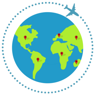 Travel Around The World Art Sticker