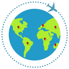Travel Around The World Art Sticker