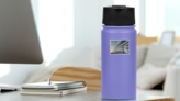 Travel By Rail, Train Adventure Sticker on a Water Bottle (New) example
