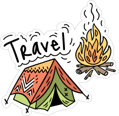 Travel Camping Sticker