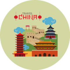Travel China Landmark Destination Sticker