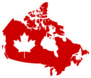 Travel Flag Maple Leaf Canada Map Sticker