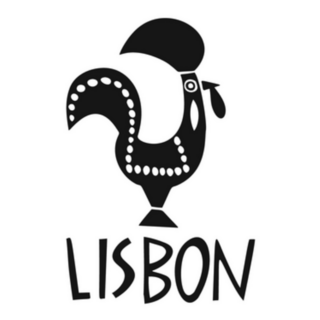 Travel Illustration Of Rooster Lisbon Portugal Sticker