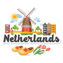 Travel Netherlands Card Sticker
