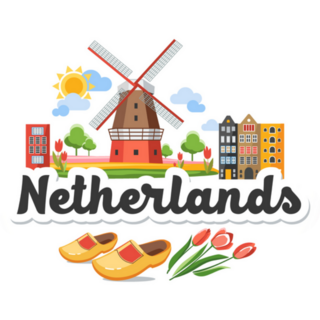 Travel Netherlands Card Sticker