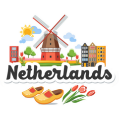 Travel Netherlands Card Sticker