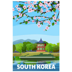 Travel Poster South Korea Sticker