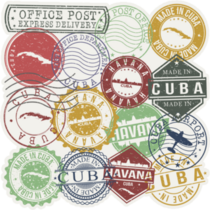 Travel Stamps Cuba Sticker