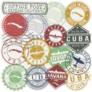 Travel Stamps Cuba Sticker
