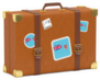 Travel Suitcase With Flag Of Fiji Sticker