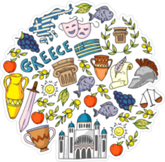 Travel To Greece Sticker