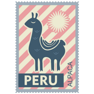 Travel To Peru Poster Alpaca Sticker