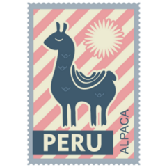 Travel To Peru Poster Alpaca Sticker
