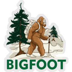Traveler Bigfoot Trees Sticker