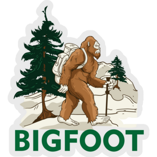 Traveler Bigfoot Trees Sticker