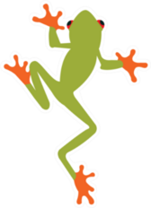 Tree Exotic Frog Icon Sticker