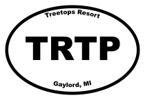 Treetops Resort Oval Sticker